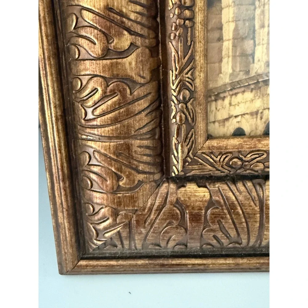 Lawrence Frames‎ Ornate Antique Gold 5x7 Picture Frame Baroque Floral Relief